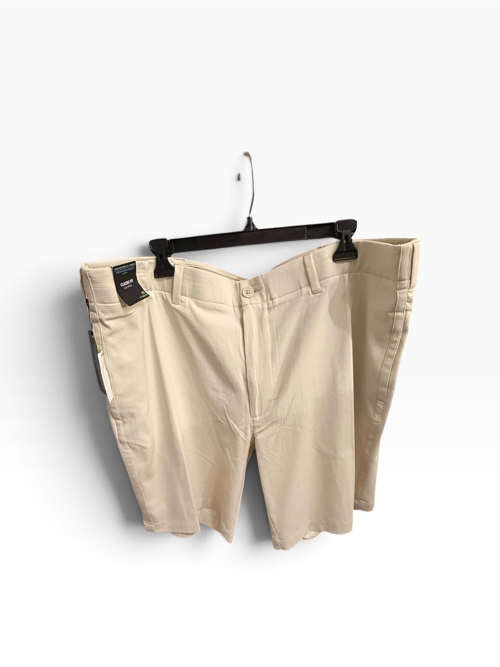 Roundtree & Yorke Stone Classic Fit Flat Front Men’s Shorts 42 9” inseam
